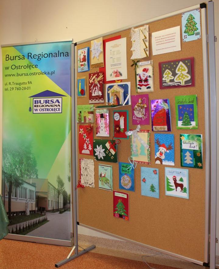 Wystawa prac konkursowych II edycji Międzyinternackiego Konkursu Plastycznego  na „Kartkę Bożonarodzeniową”