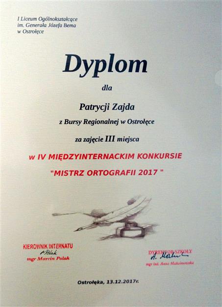 Finał IV Międzyinternackiego Konkursu Ortograficznego